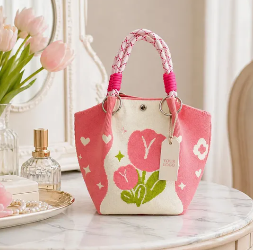 Multi-Color Knitted Bucket Bag