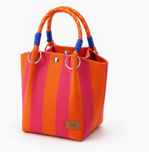 Multi-Color Knitted Bucket Bag