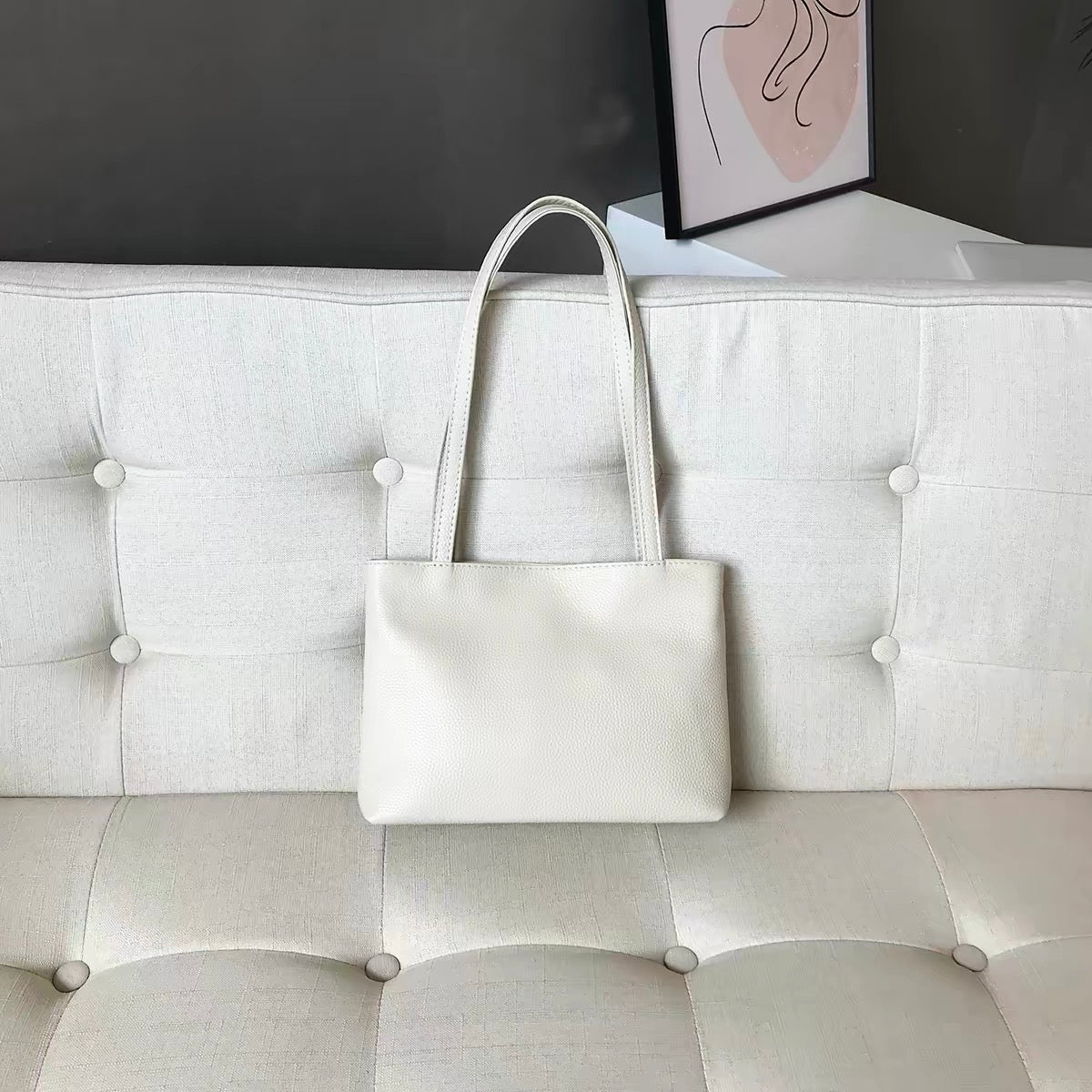 Popular Mini Commute Tote Bag, Soft Full-Grain Cow Leather Shoulder Handbag for Petite Women