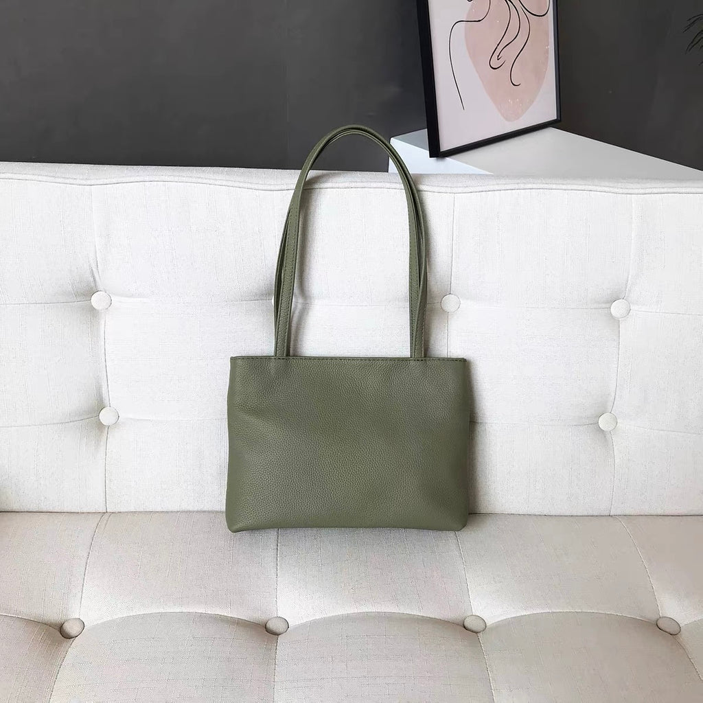 Popular Mini Commute Tote Bag, Soft Full-Grain Cow Leather Shoulder Handbag for Petite Women