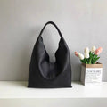 New Minimalist Commute Tote Bag for Women, Large Capacity Soft Full-Grain Cow Leather Casual Underarm Shoulder Handbag